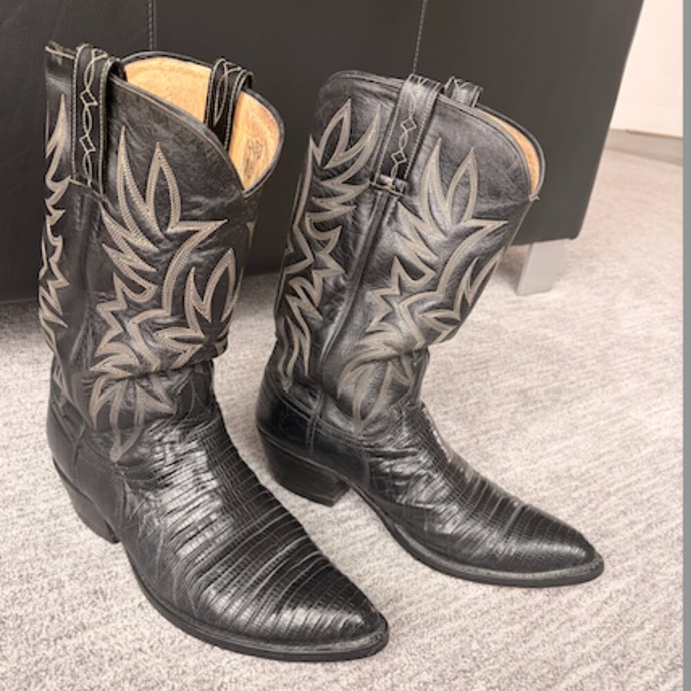 Men's Lizard Cowboy boot, Size 10 D